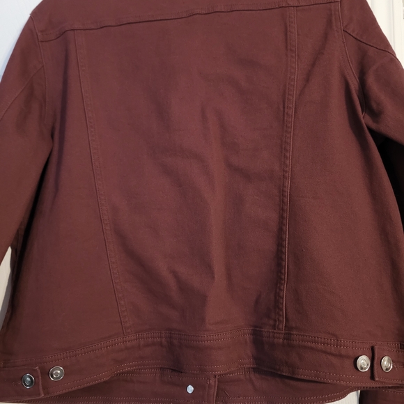 Burgundy (Dark Red) Jean Jacket - Picture 5 of 5